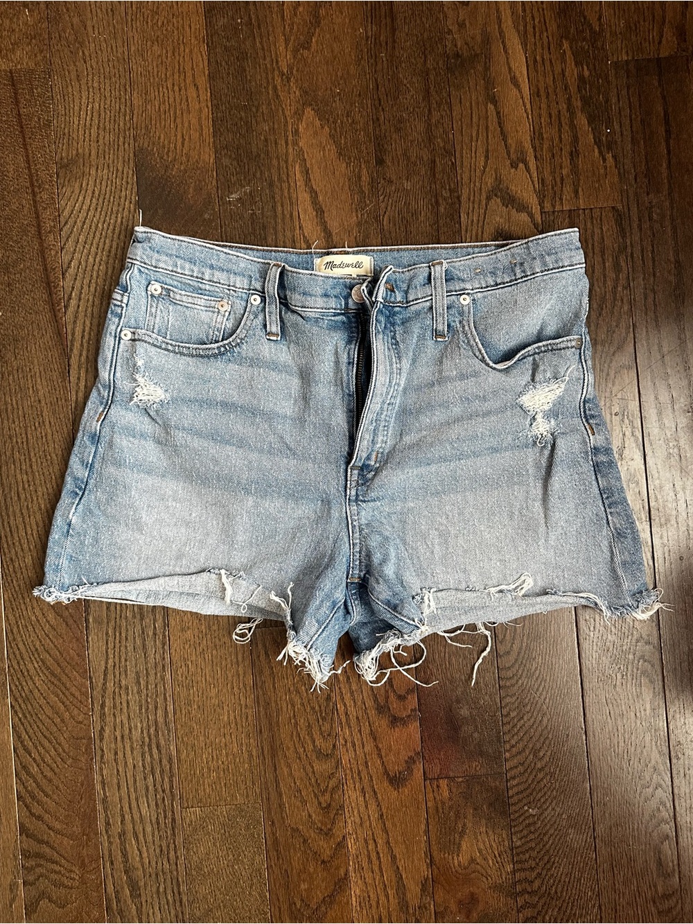 Madewell high rise denim shorts